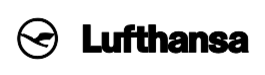 The logo of the Lufthansa brand in black