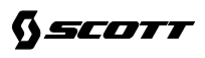 Das Logo der Firma Scott in Schwarz