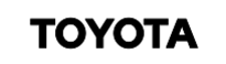Das Logo der Firma Toyota in Schwarz