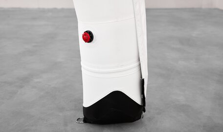 Die Endkappe der aufblasbaren Zelte von Aerise sind aus robustem Material gefertigt